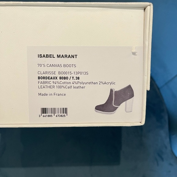 Authentic NWT Isabel Marant 70 canvas Boots size 38 - Picture 7 of 7